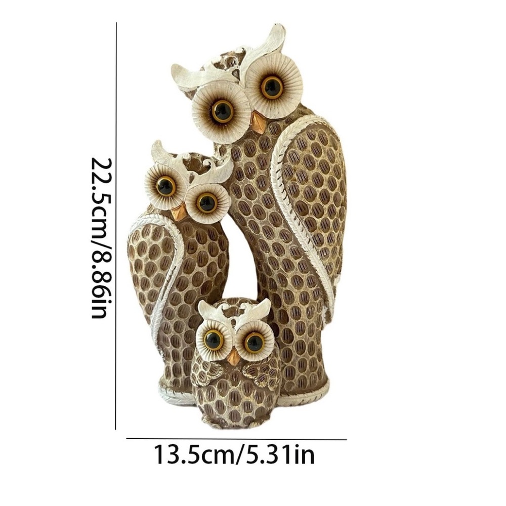 Resign Owl Family Figurine - Picture 8 of 12